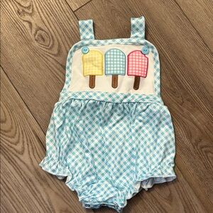 Marie Nicole appliquéd 12-18m Girls ice cream popsicle summer bubble NWT